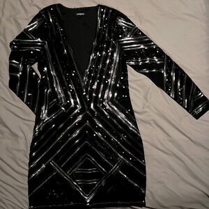 Express sequin mini dress